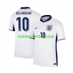 England Jude Bellingham 10 Euro 2024 Herre Hjemmebane Hvid Fodboldtrøje Lange Ærmer
