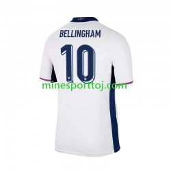 England Jude Bellingham 10 Euro 2024 Herre Hjemmebane Hvid Fodboldtrøje Lange Ærmer