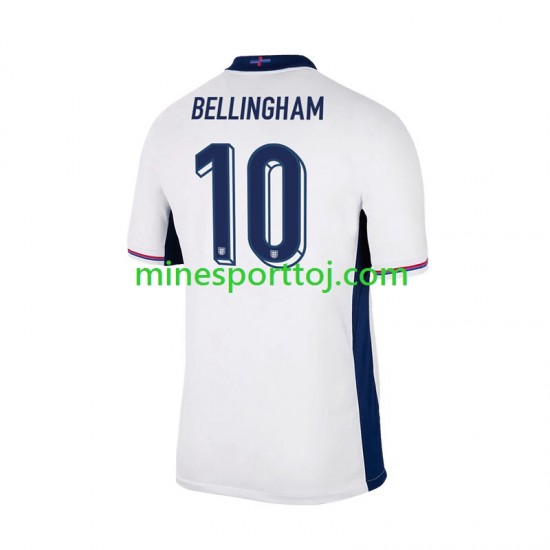 England Jude Bellingham 10 Euro 2024 Herre Hjemmebane Hvid Fodboldtrøje Lange Ærmer