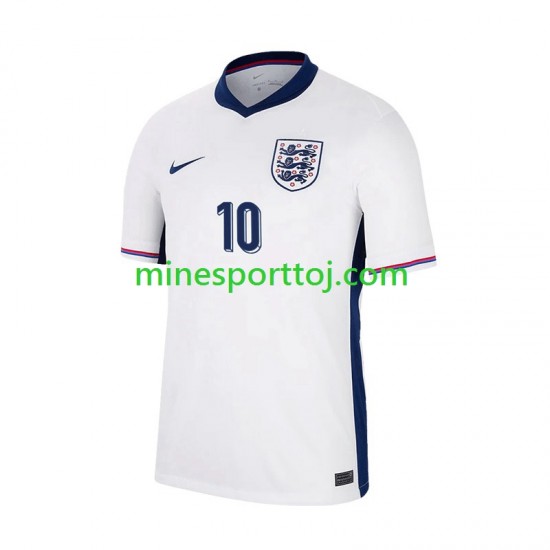 England Jude Bellingham 10 Euro 2024 Herre Hjemmebane Hvid Fodboldtrøje Lange Ærmer
