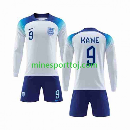 England Kane 9 Børne Hjemmebane Fodboldtrøje VM 2022 med Korte Ærmer