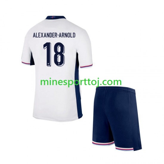 England Trent Alexander-Arnold 18 Euro 2024 Børne Hjemmebane Fodboldtrøje Lange Ærmer England Trent Alexander-Arnold 18 Euro 2024 Børne Hjemmebane Fodboldtrøje Lange Ærmer