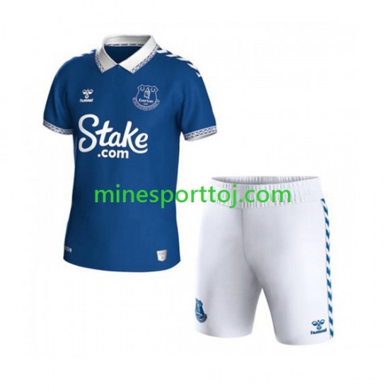 Everton Børne Hjemmebane Fodboldtrøje 2023-2024 Lange Ærmer