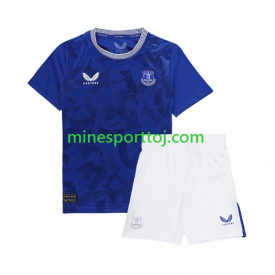 Everton Børne Hjemmebane Fodboldtrøje 2024-2025 Lange Ærmer