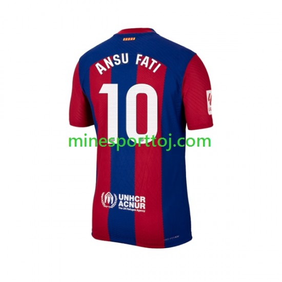 FC Barcelona Ansu Fati 10 Herre Hjemmebane Fodboldtrøje 2023-2024 Lange Ærmer