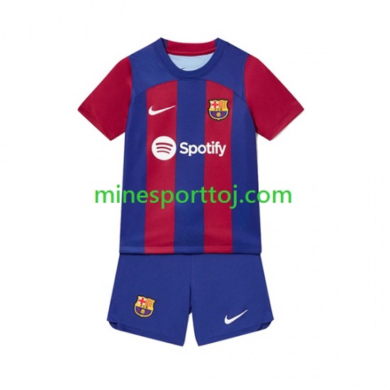 FC Barcelona Børne Hjemmebane Fodboldtrøje 2023-2024 Lange Ærmer