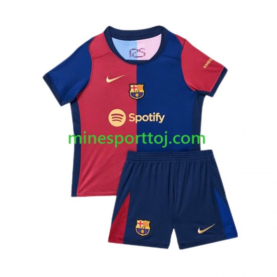 FC Barcelona Børne Hjemmebane Fodboldtrøje 2024-2025 Lange Ærmer