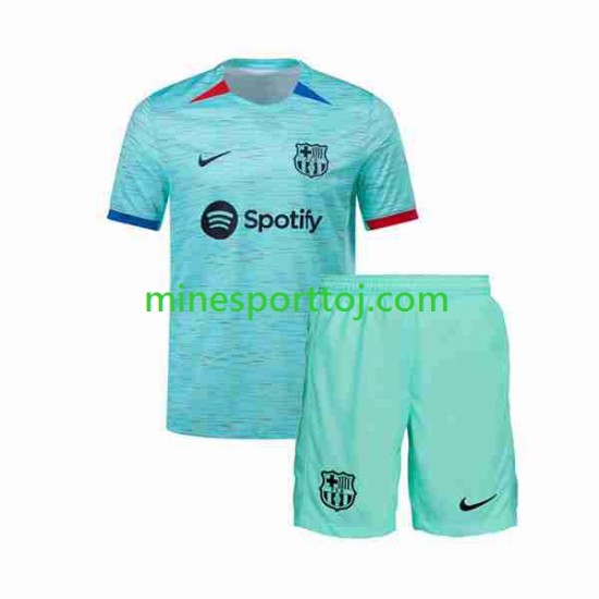 FC Barcelona Børne Tredje Fodboldtrøje 2023-2024 Lange Ærmer