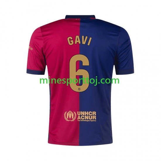 FC Barcelona GAVI 6 Herre Hjemmebane Fodboldtrøje 2024-2025 Lange Ærmer