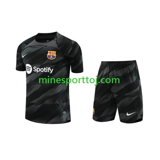 FC Barcelona Målmand Børne Udebane Fodboldtrøje 2023-2024 Lange Ærmer