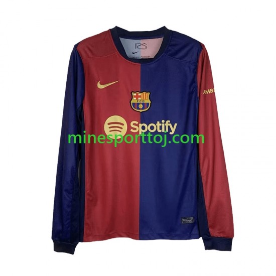 FC Barcelona Herre Hjemmebane Fodboldtrøje 2024-2025 med Korte Ærmer