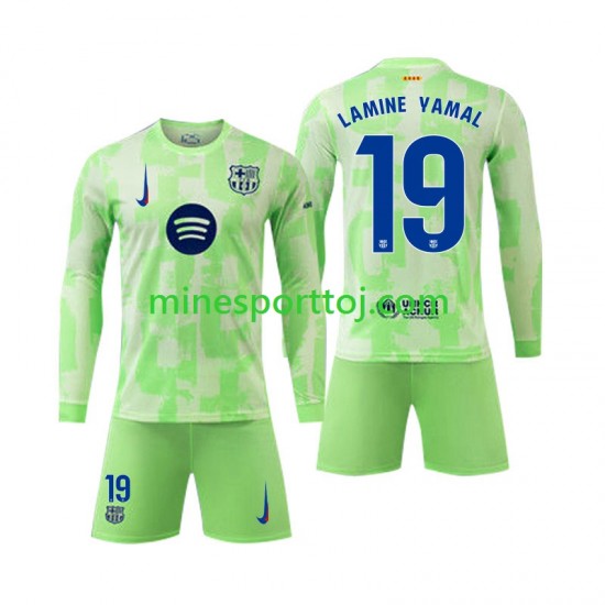 FC Barcelona Lamine Yamal 19 Børne Tredje Fodboldtrøje 2024-2025 med Korte Ærmer