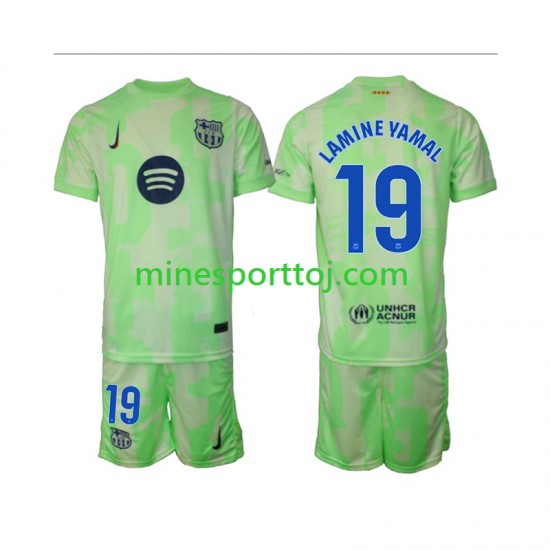 FC Barcelona Lamine Yamal 19 Børne Tredje Fodboldtrøje 2024-2025 Lange Ærmer