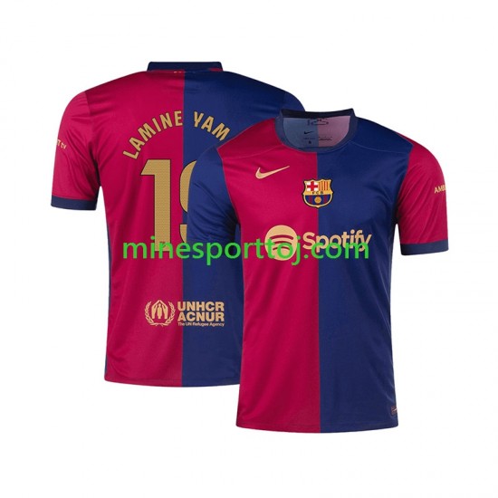 FC Barcelona Lamine Yamal 19 Herre Hjemmebane Fodboldtrøje 2024-2025 Lange Ærmer