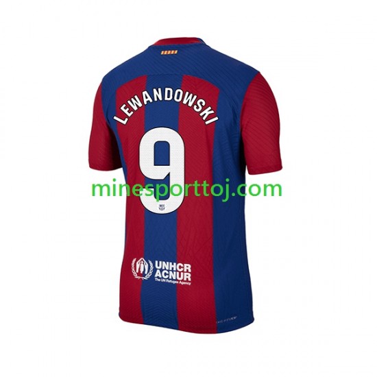 FC Barcelona Robert Lewandowski 9 Herre Hjemmebane Fodboldtrøje 2023-2024 Lange Ærmer