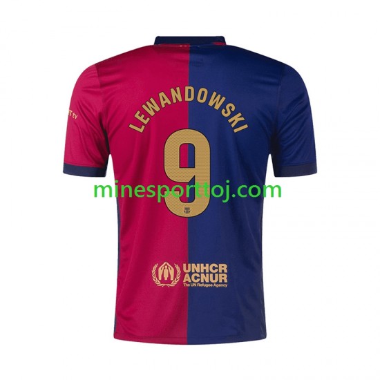 FC Barcelona Robert Lewandowski 9 Herre Hjemmebane Fodboldtrøje 2024-2025 Lange Ærmer