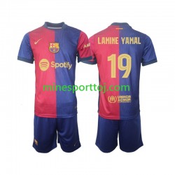 FC Barcelona UCL Font Lamine Yamal 19 Børne Hjemmebane Fodboldtrøje 2024-2025 Lange Ærmer