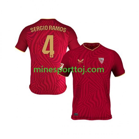 Sevilla FC Sergio Ramos 4 Herre Udebane Fodboldtrøje 2023-2024 Lange Ærmer