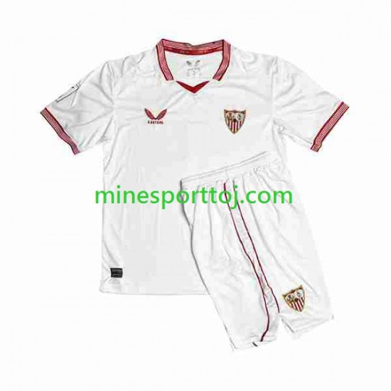 Sevilla FC Sergio Ramos 4 Børne Hjemmebane Fodboldtrøje 2023-2024 Lange Ærmer