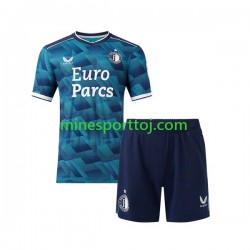 Feyenoord Rotterdam Børne Udebane Fodboldtrøje 2023-2024 Lange Ærmer