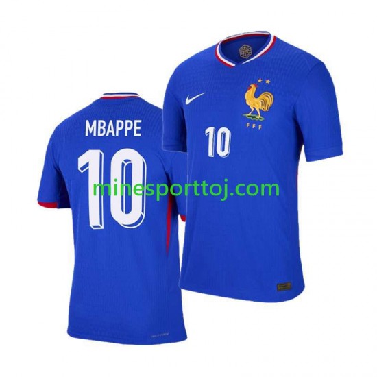 Frankrig Kylian Mbappe 10 Euro 2024 Herre Hjemmebane Fodboldtrøje Lange Ærmer