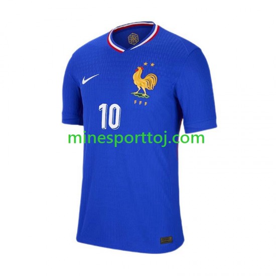 Frankrig Kylian Mbappe 10 Euro 2024 Herre Hjemmebane Fodboldtrøje Lange Ærmer
