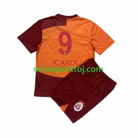 Galatasaray Icardi 9 Børne Hjemmebane Fodboldtrøje 2023-2024 Lange Ærmer