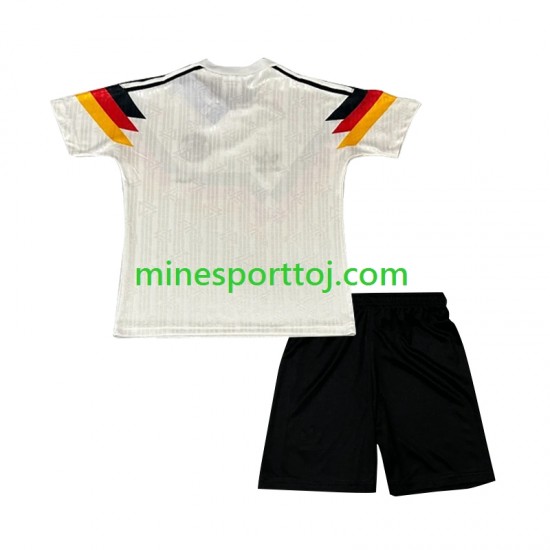 Tyskland 1990 Børne Retro Hjemmebane Fodboldtrøje Lange Ærmer
