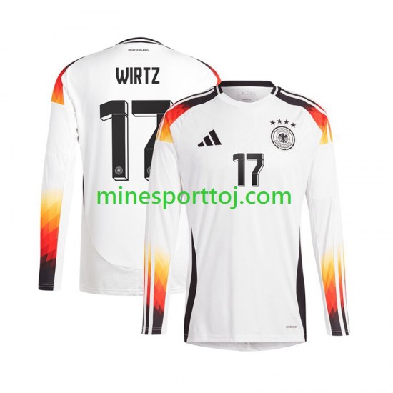 Tyskland Florian Wirtz 17 Euro 2024 Herre Hjemmebane Fodboldtrøje med Korte Ærmer Tyskland Florian Wirtz 17 Euro 2024 Herre Hjemmebane Fodboldtrøje med Korte Ærmer