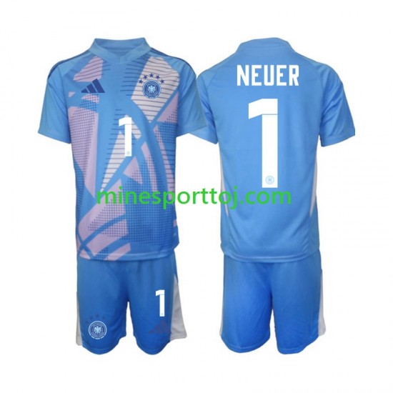 Tyskland Målmand Manuel Neuer 1 Børne Fjerde Fodboldtrøje 2024-2025 Lange Ærmer Tyskland Målmand Manuel Neuer 1 Børne Fjerde Fodboldtrøje 2024-2025 Lange Ærmer