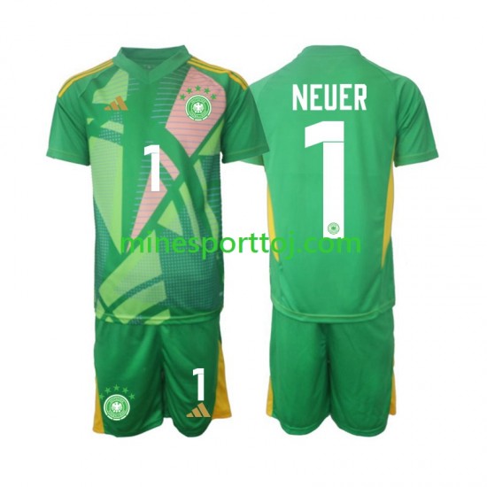 Tyskland Målmand Manuel Neuer 1 Børne Tredje Fodboldtrøje 2024-2025 Lange Ærmer