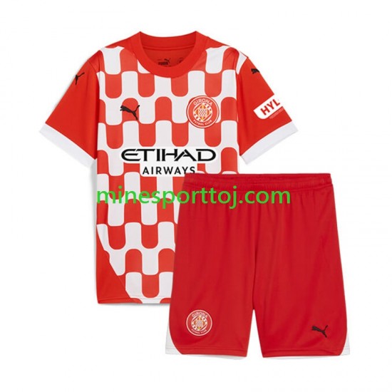 Girona Børne Hjemmebane Fodboldtrøje 2024-2025 Lange Ærmer