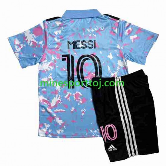 Inte Miami Lionel Messi 10 Børne Tredje Fodboldtrøje 2023-2024 Lange Ærmer