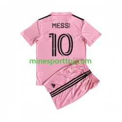 Inter Miami Lionel Messi 10 2023 Børne Hjemmebane Fodboldtrøje Lange Ærmer