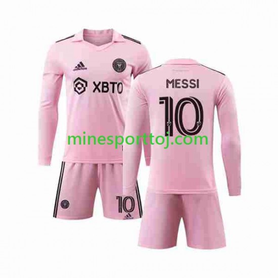 Inter Miami Lionel Messi 10 Børne Hjemmebane Fodboldtrøje 2023-2024 med Korte Ærmer Inter Miami Lionel Messi 10 Børne Hjemmebane Fodboldtrøje 2023-2024 med Korte Ærmer