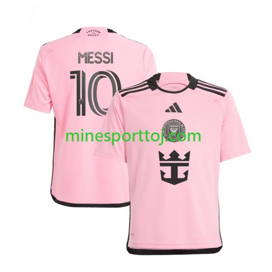 Inter Miami Lionel Messi 10 2024 Herre Hjemmebane Fodboldtrøje Lange Ærmer