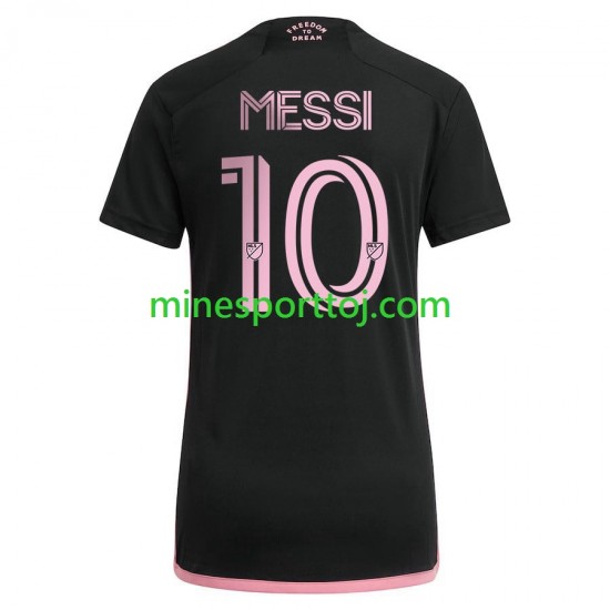 Inter Miami Lionel Messi 10 2023 Kvinder Udebane Fodboldtrøje Lange Ærmer