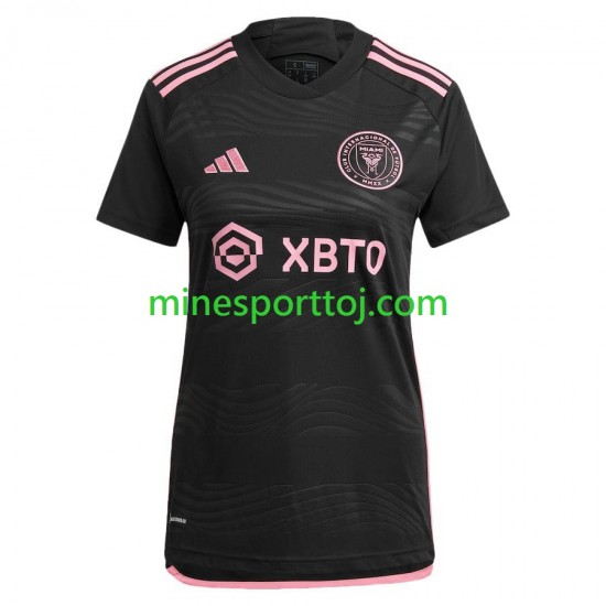 Inter Miami Lionel Messi 10 2023 Kvinder Udebane Fodboldtrøje Lange Ærmer