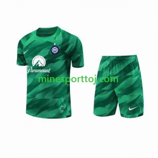 Inter Milan Målmand Børne Udebane Fodboldtrøje 2023-2024 Lange Ærmer Inter Milan Målmand Børne Udebane Fodboldtrøje 2023-2024 Lange Ærmer