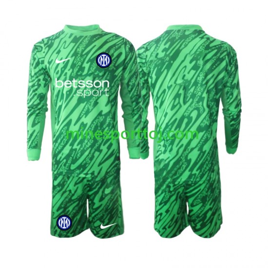 Inter Milan Målmand Børne Hjemmebane Fodboldtrøje 2024-2025 med Korte Ærmer