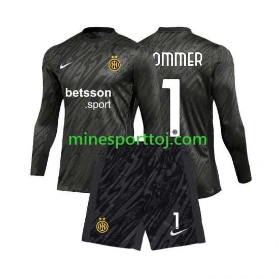 Inter Milan Målmand Yann Sommer 1 Børne Tredje Fodboldtrøje 2024-2025 med Korte Ærmer