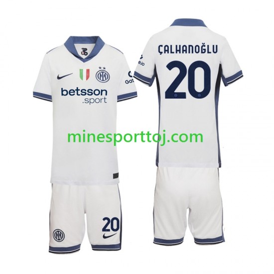 Inter Milan Hakan Calhanoglu 20 Børne Udebane Fodboldtrøje 2024-2025 Lange Ærmer