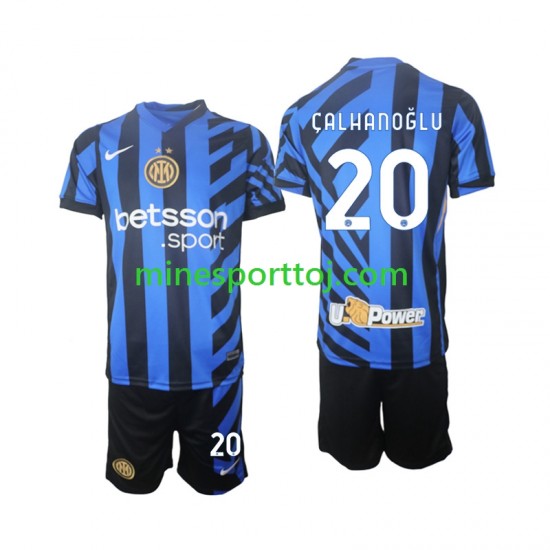 Inter Milan Hakan Calhanoglu 20 Børne Hjemmebane Fodboldtrøje 2024-2025 Lange Ærmer