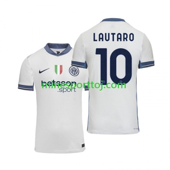 Inter Milan Lautaro 10 Herre Udebane Fodboldtrøje 2024-2025 Lange Ærmer Inter Milan Lautaro 10 Herre Udebane Fodboldtrøje 2024-2025 Lange Ærmer