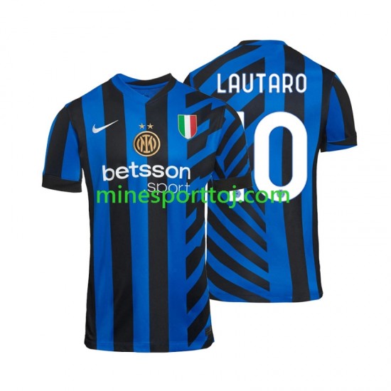 Inter Milan Lautaro 10 Herre Hjemmebane Fodboldtrøje 2024-2025 Lange Ærmer