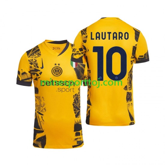 Inter Milan Lautaro 10 Herre Tredje Fodboldtrøje 2024-2025 Lange Ærmer