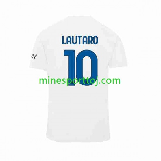Inter Milan Lautaro Martinez 10 Herre Udebane Fodboldtrøje 2023-2024 Lange Ærmer Inter Milan Lautaro Martinez 10 Herre Udebane Fodboldtrøje 2023-2024 Lange Ærmer
