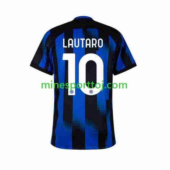 Inter Milan Lautaro Martinez 10 Herre Hjemmebane Fodboldtrøje 2023-2024 Lange Ærmer