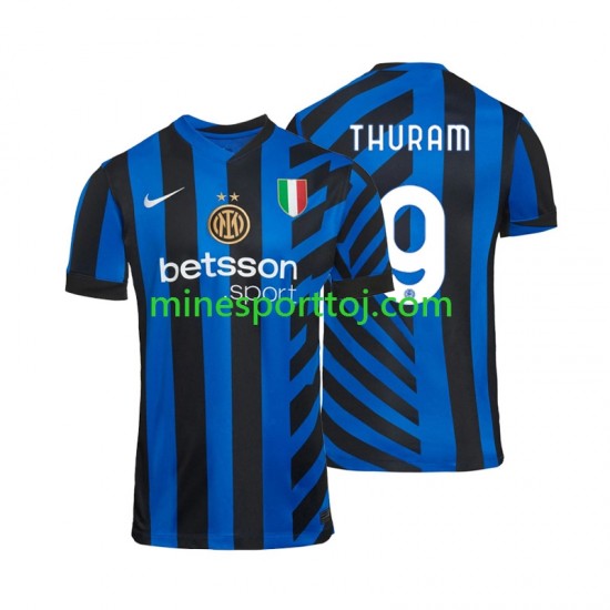 Inter Milan Marcus Thuram 9 Herre Hjemmebane Fodboldtrøje 2024-2025 Lange Ærmer