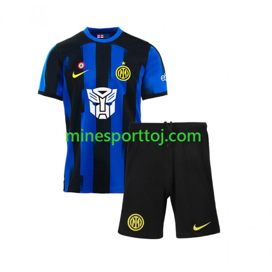 Inter Milan Transformers Børne Hjemmebane Fodboldtrøje 2023-2024 Lange Ærmer